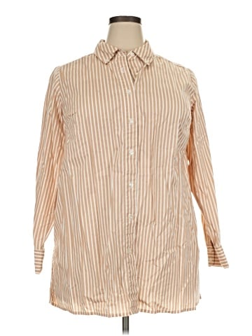 Jessica London Long Sleeve Button-Down Shirt (view 1)