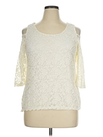 NY Collection 3/4 Sleeve Top (view 1)