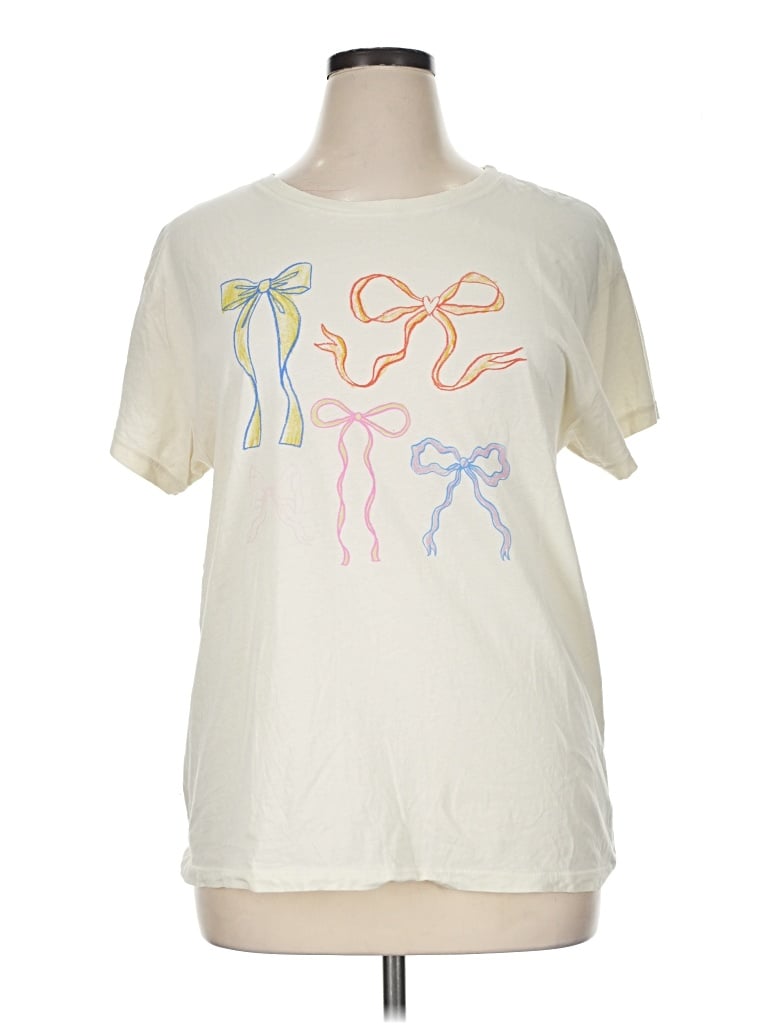 Pre-owned Letluv Short Sleeve T-shirt In Ivory
