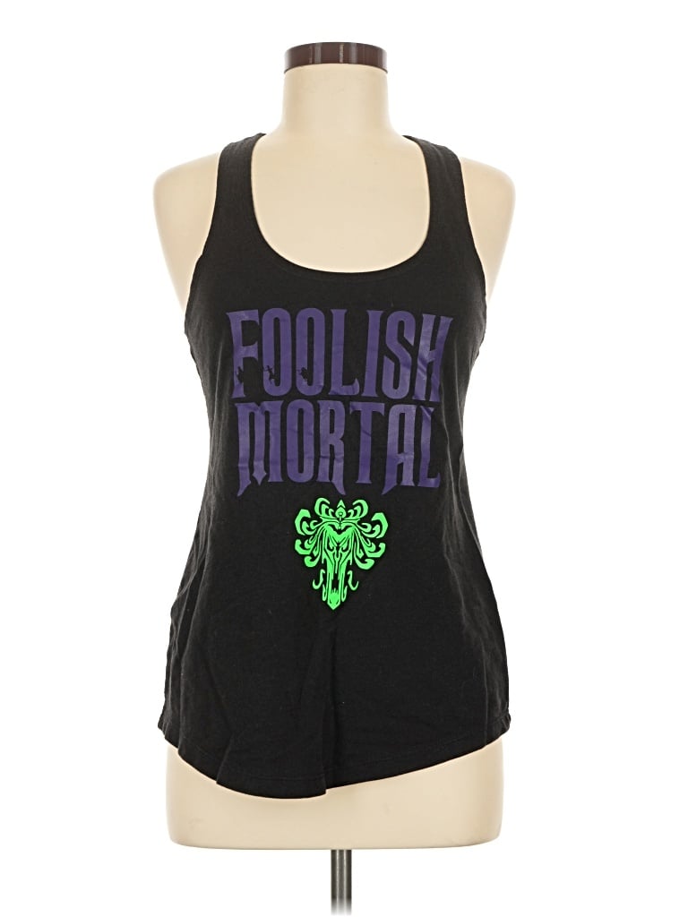 Pre-owned Next Level Apparel Tank Top Black Halter Neckline Tops