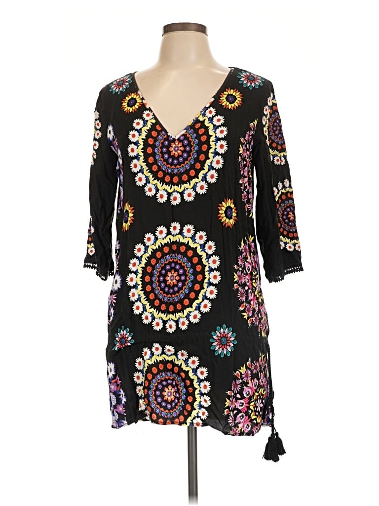 Pre-owned Desigual 3/4 Sleeve Blouse In Black