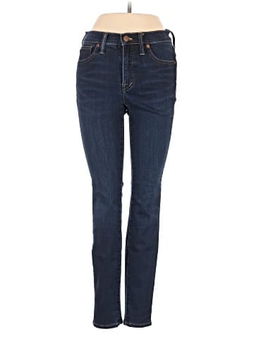 Madewell 9" Mid-Rise Skinny Jeans in Larkspur Wash: TENCEL&trade; Denim Edition (view 1)