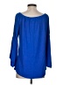 New Directions Blue 3/4 Sleeve Blouse Size S - photo 2