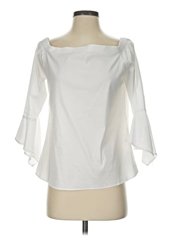 White House Black Market 3/4 Sleeve Blouse (view 1)