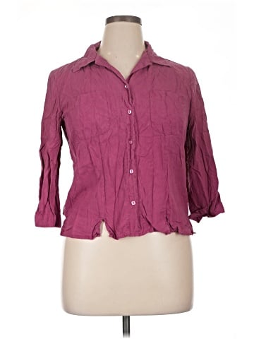 Notations 3/4 Sleeve Button-Down Shirt (view 1)
