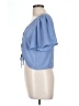 rue21 100% Polyester Blue Short Sleeve Blouse Size L - photo 5