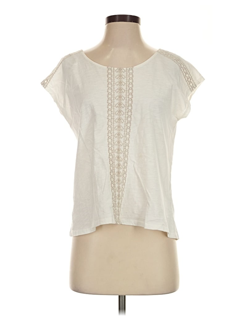 Pre-owned Garnet Hill Sleeveless T-shirt In Ivory