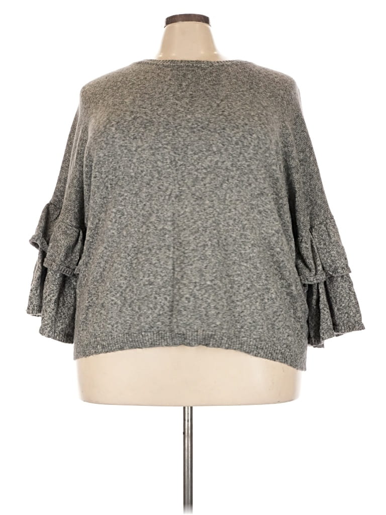 Pre-owned Eloquii Pullover Sweater In Gray