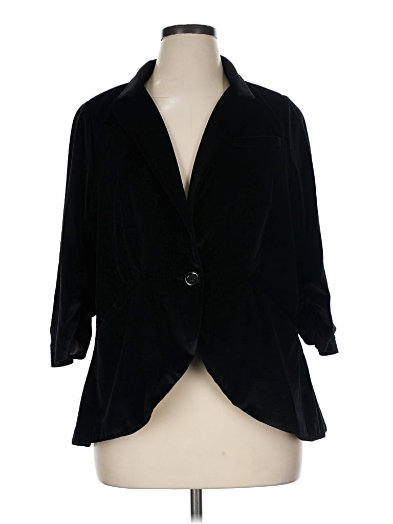 Pre-owned Modcloth Blazer Jacket In Black