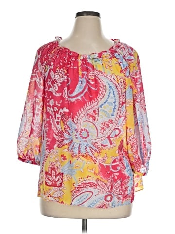 Chaps 3/4 Sleeve Blouse (view 1)