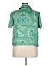 Eclair 100% Polyester Paisley Green Short Sleeve Blouse Size XL - photo 2