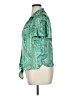 Eclair 100% Polyester Paisley Green Short Sleeve Blouse Size XL - photo 5