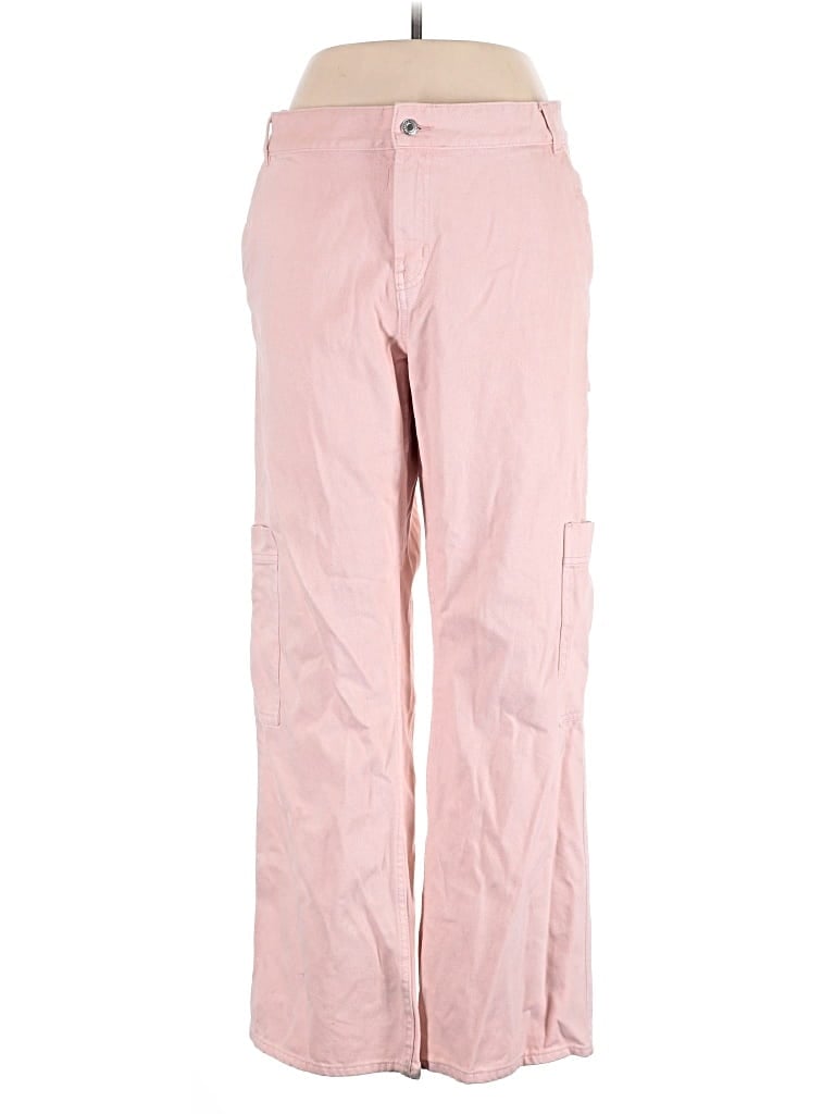 Pre-owned H&m Cargo Pants In Pink