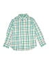 Crewcuts Plaid Green Long Sleeve Button-Down Shirt Size 6 - 7 - photo 1