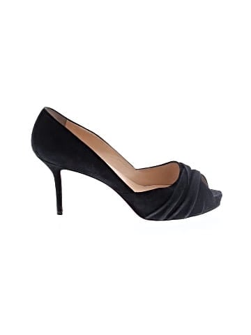 Christian Louboutin Suede Verde Peep Toe Pumps 90mm (view 1)