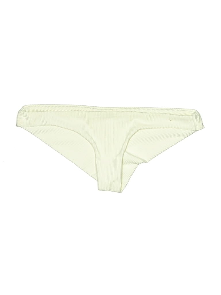 Pre-owned Frankies Bikinis Swimsuit Bottoms In Ivory