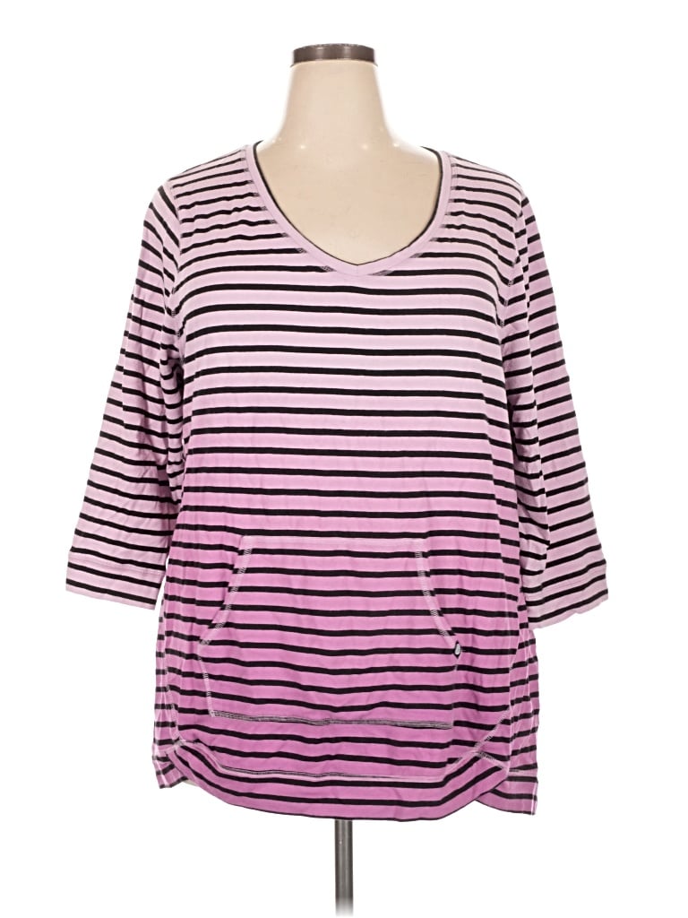 Pre-owned Livi 3/4 Sleeve T-shirt In Purple