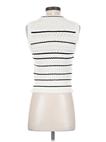 Madewell Striped Sweater Vest in 100% Cotton (view 2)