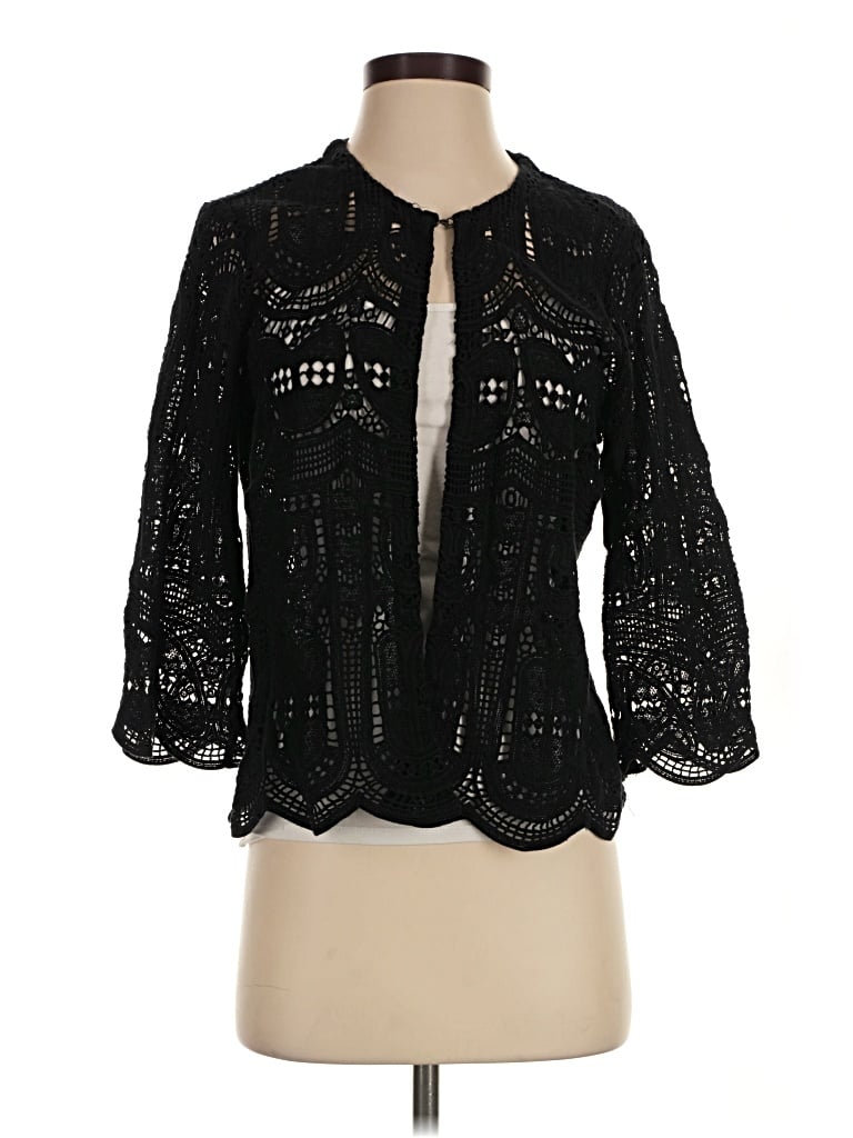Pre-owned Xcvi 3/4 Sleeve Blouse In Black