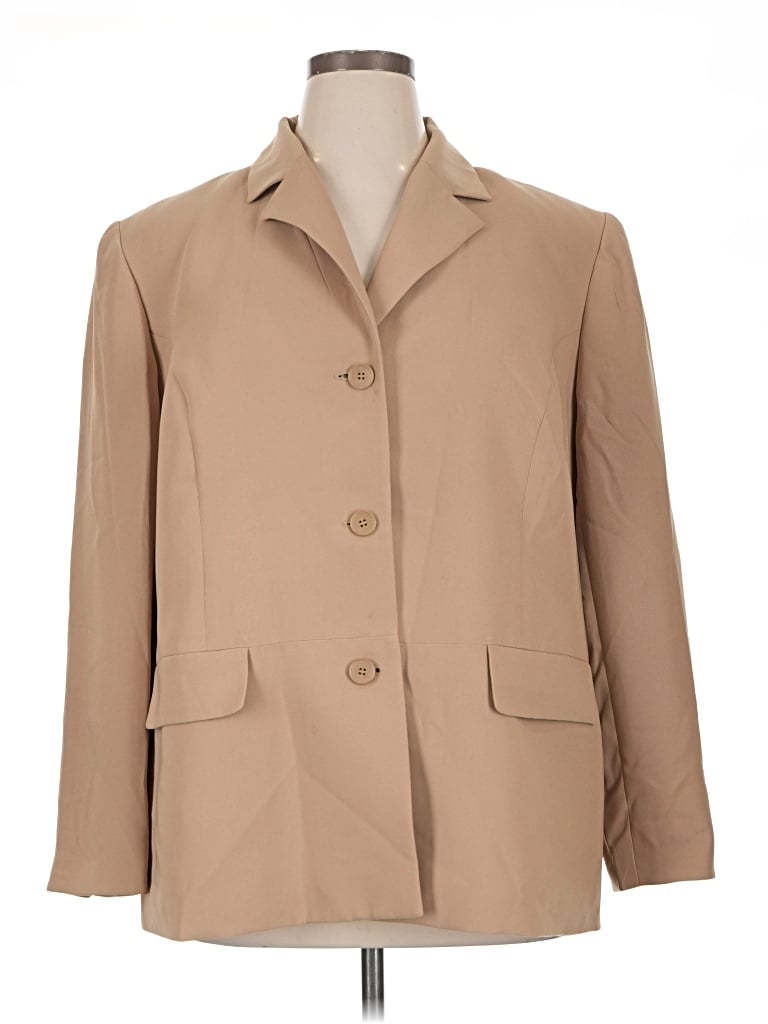Pre-owned Style & Co Blazer Jacket In Tan