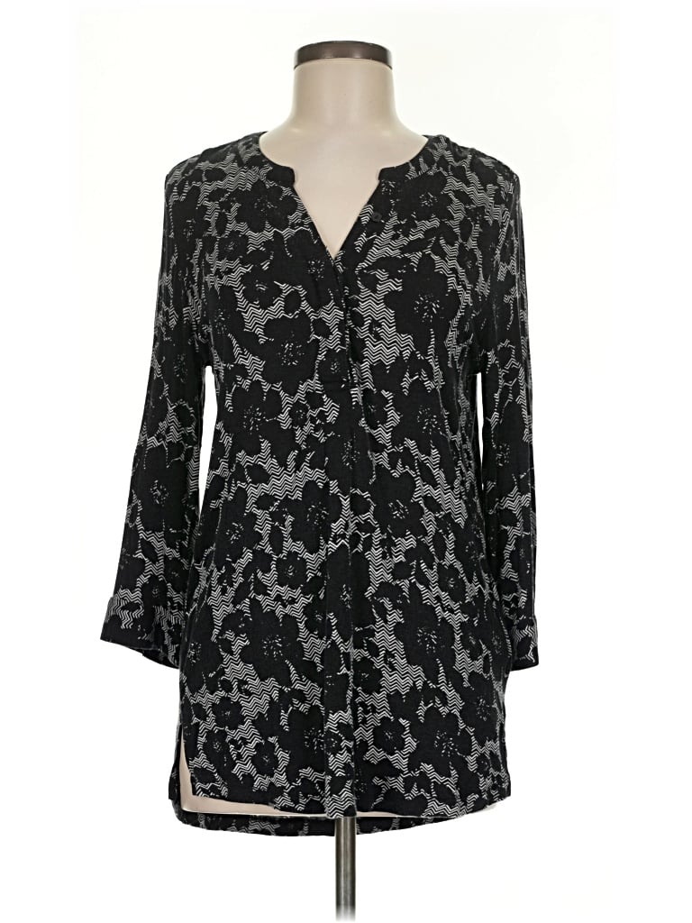 Pre-owned Premise Studio Long Sleeve Blouse In Black