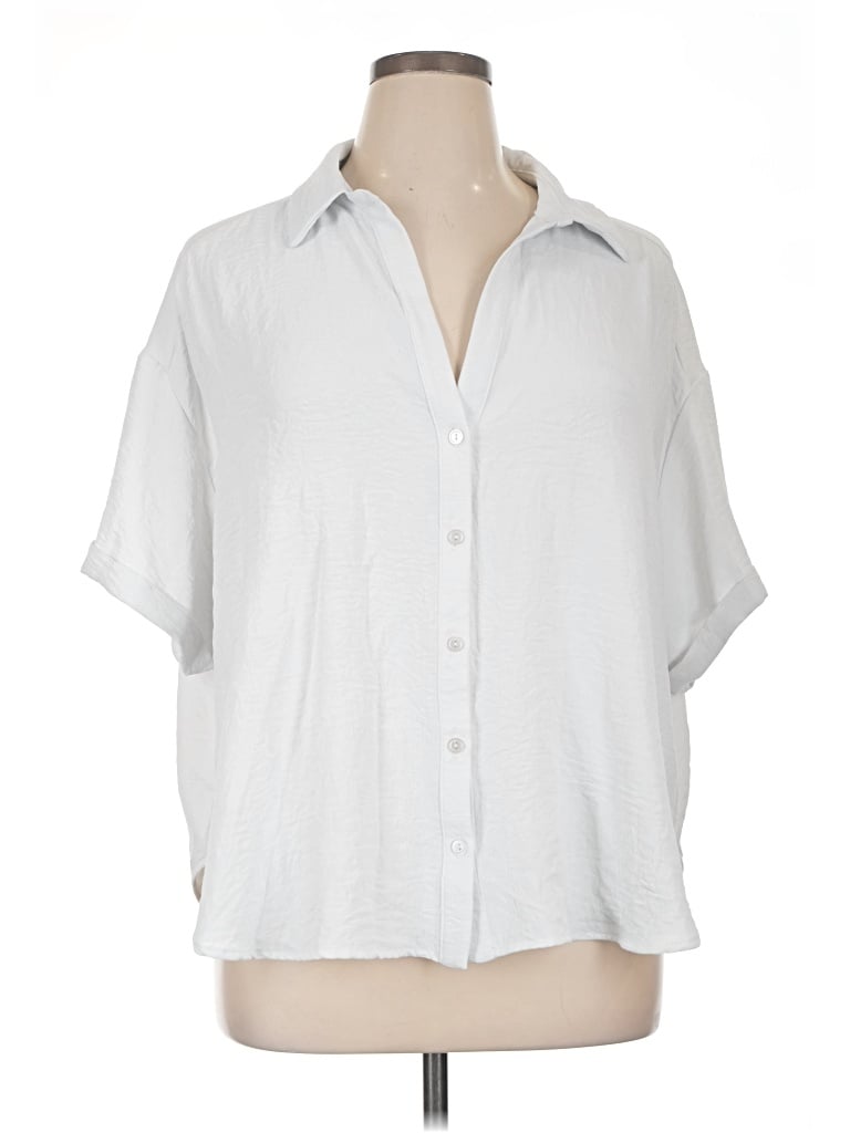 Pre-owned Arula Short Sleeve Blouse In White