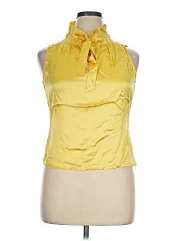 Calvin Klein Sleeveless Silk Top (view 1)