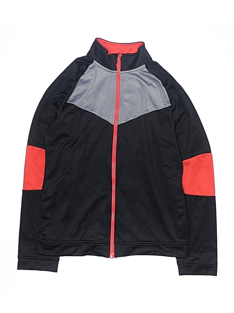 Pre-owned Athletic Works Kids' Track Jacket In Black