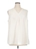 Soft Surroundings 100% Polyester Ivory Sleeveless Blouse Size 1X - photo 1