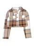 Shein Plaid Brown Jacket Size 10 - photo 1