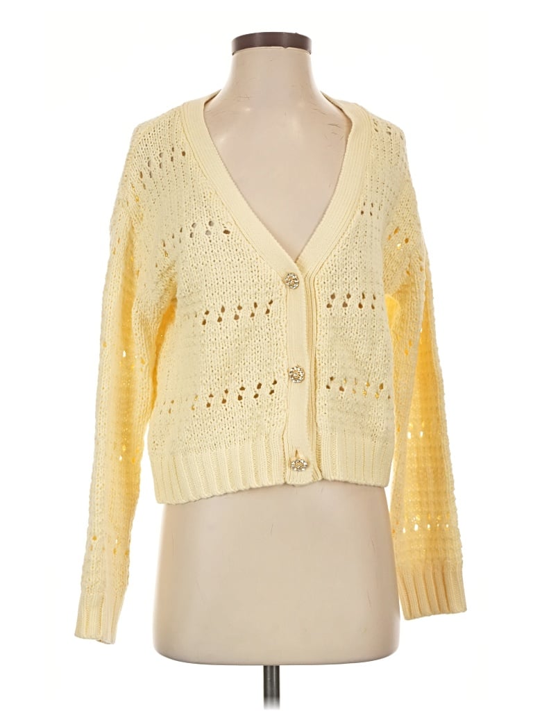 Pre-owned Black Tape_ Cardigan Sweater In Yellow