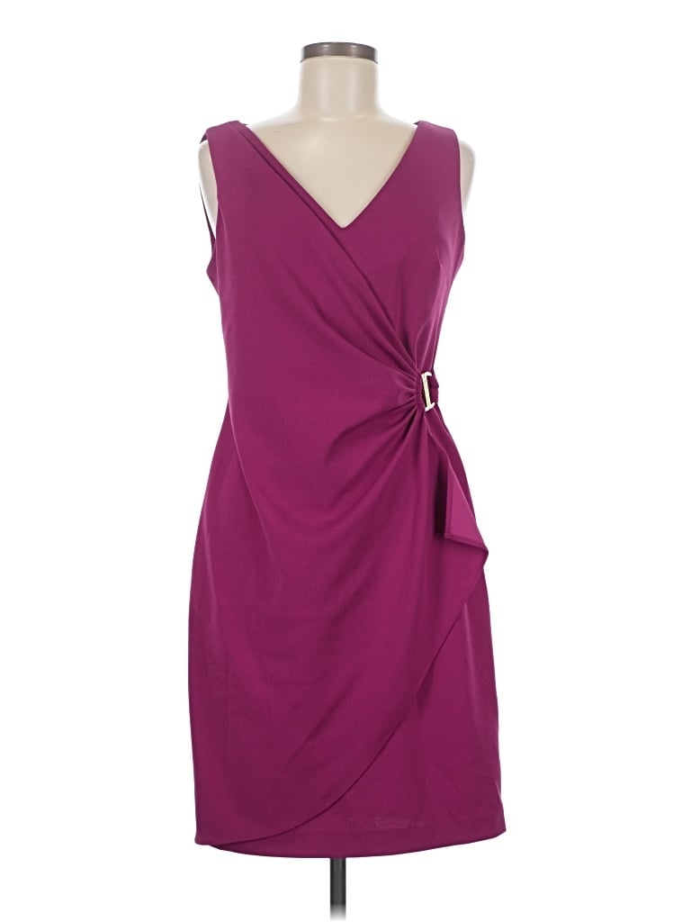 Pre-owned Dkny Cocktail Dress In Burgundy