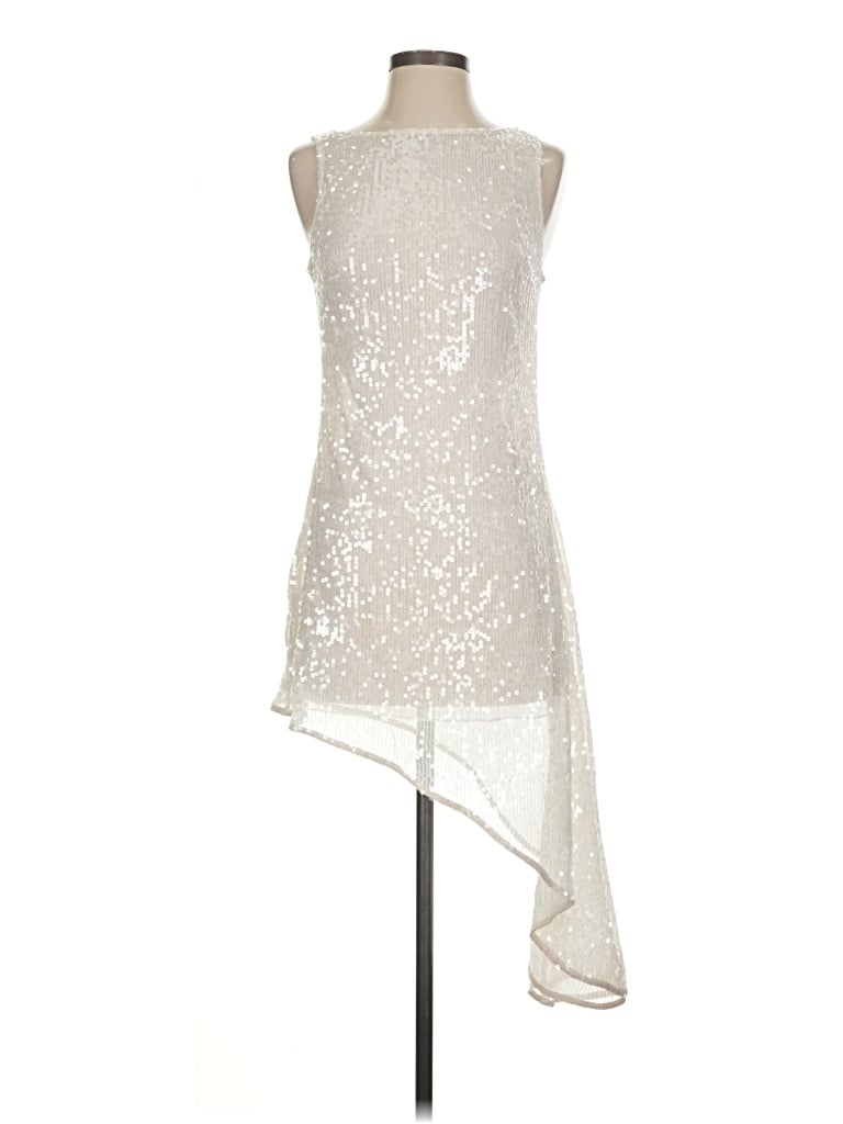 Pre-owned Collusion Cocktail Dress In Silver