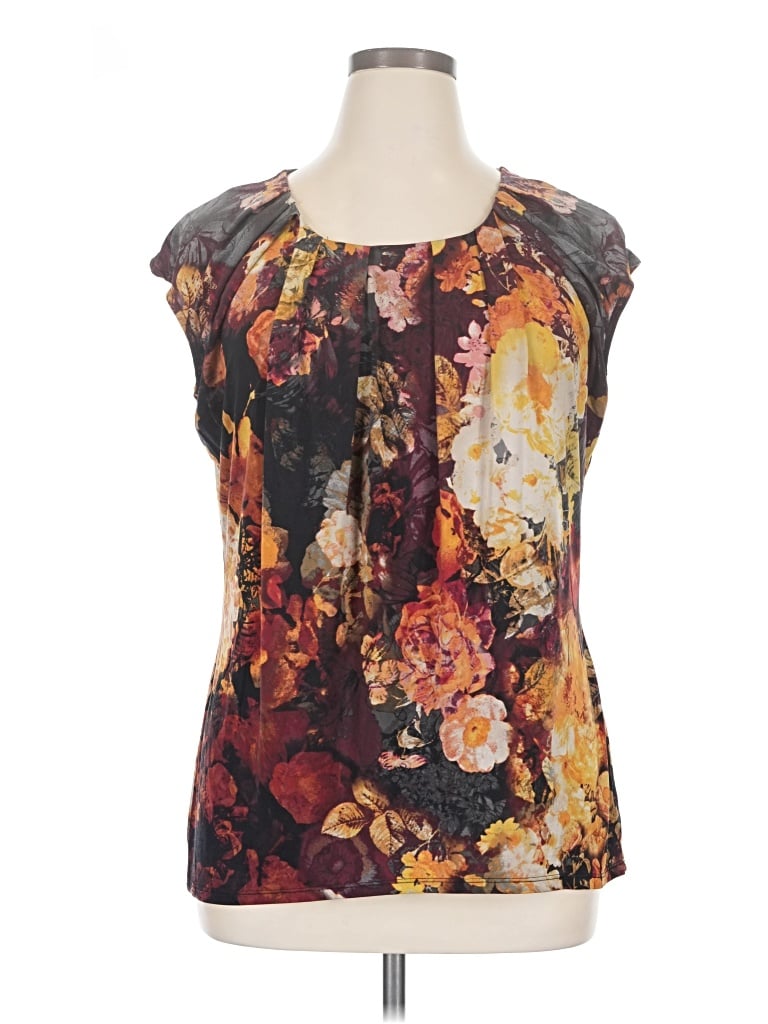 Pre-owned Worthington Sleeveless T-shirt In Brown