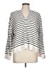 Ann Taylor LOFT 100% Cotton Stripes White Pullover Sweater Size L - photo 1
