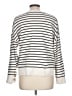 Ann Taylor LOFT 100% Cotton Stripes White Pullover Sweater Size L - photo 2
