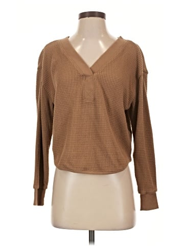 Madewell Brushed Waffle V-Neck Tee (view 1)