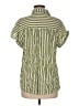 C+D+M Collection Stripes Green Short Sleeve Blouse Size M - photo 2