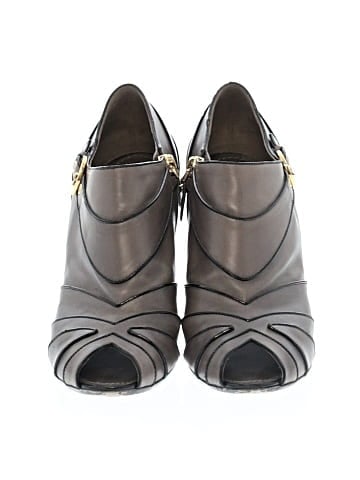 Louis Vuitton Leather Peep Toe Heels (view 2)