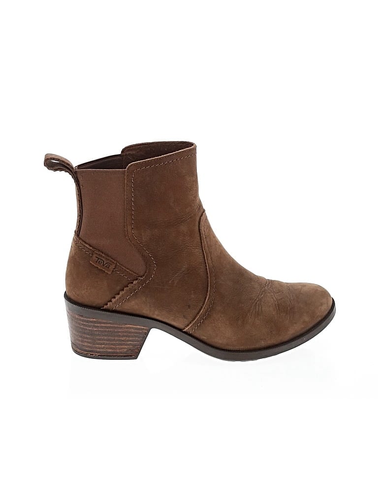 Pre-owned Teva Ankle Boots In Brown
