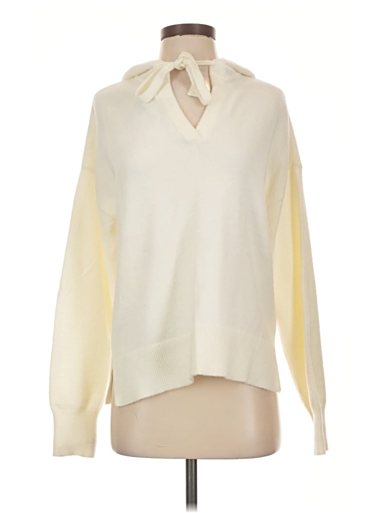 Pre-owned Marled Pullover Sweater In Ivory