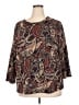 Koret Paisley Brown 3/4 Sleeve Blouse Size 2X - photo 1