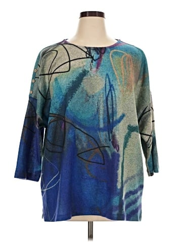 MULTIPLES 3/4 Sleeve Blouse (view 1)