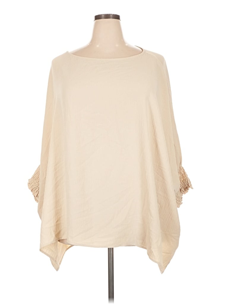 Pre-owned Oddi 3/4 Sleeve Blouse In Ivory
