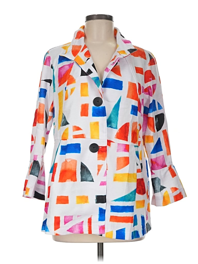 Pre-owned Ali Miles 3/4 Sleeve Blouse In White