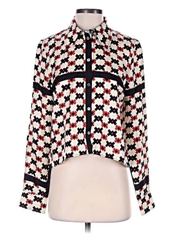 Marc Jacobs Long Sleeve Silk Top (view 1)