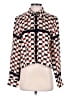 Marc Jacobs 100% Silk Houndstooth Red Long Sleeve Silk Top Size 4 - photo 1