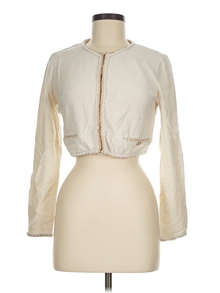 Pre-owned Saylor Cardigan Sweater In Ivory