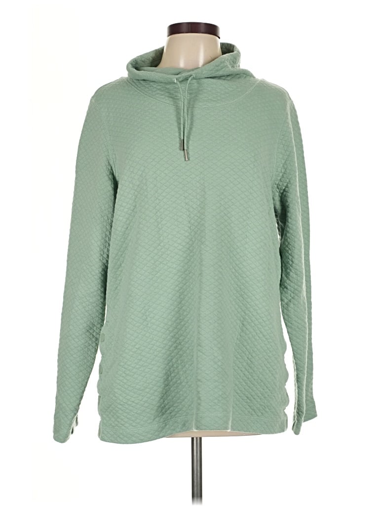 Pre-owned L.l.bean Pullover Hoodie In Green