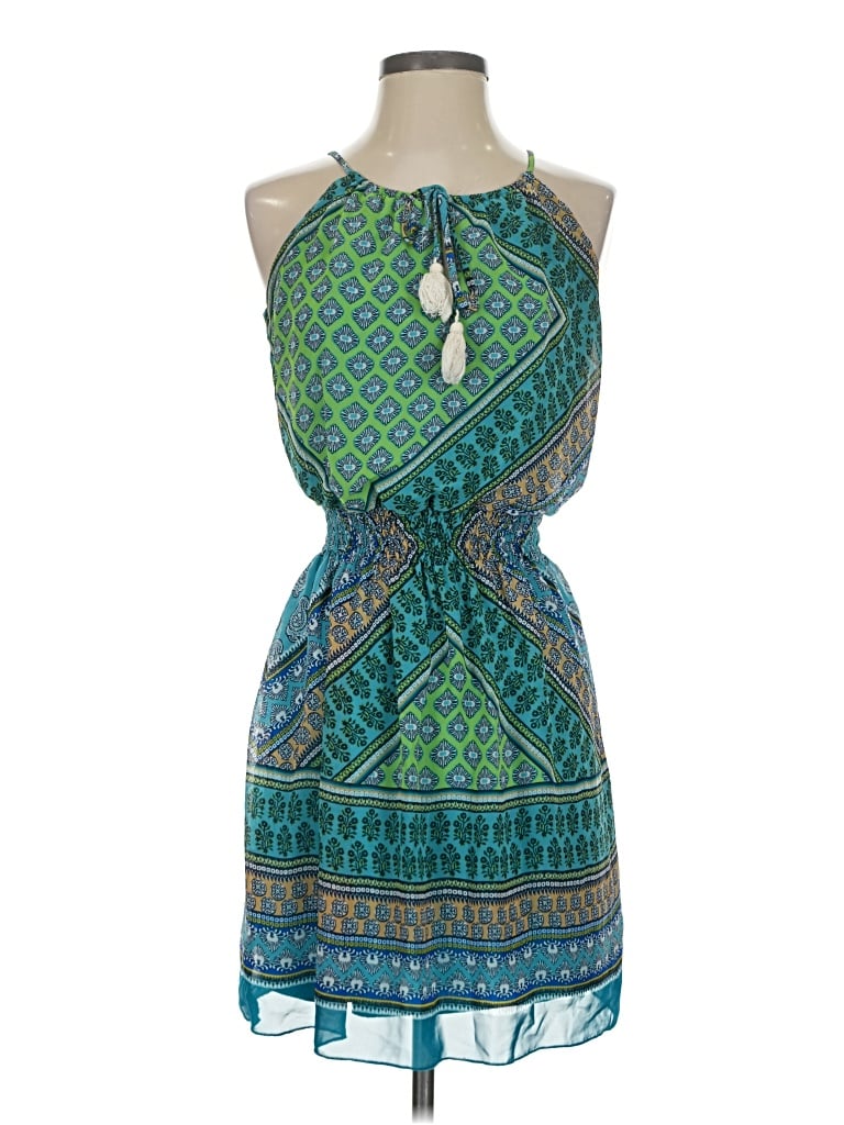 Pre-owned En Focus Studio Casual Dress In Green